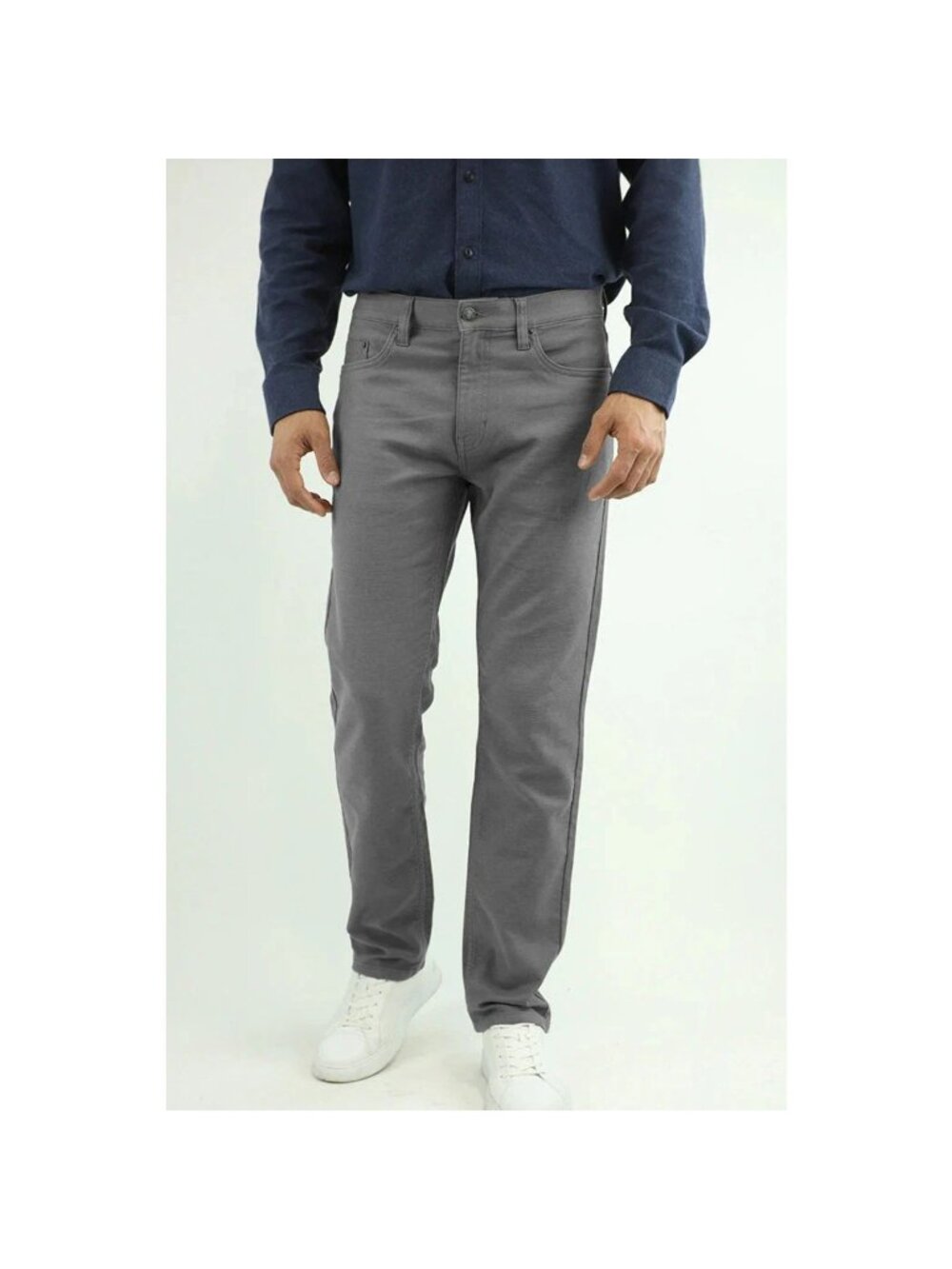 Jachs NY Men's Size 32X32 Gray 5 Pocket Pant Stretch Fabric d1883